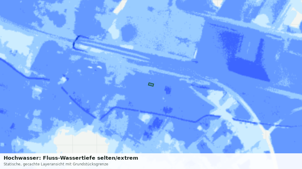 Statische Kartenansicht: Hochwasser: Fluss-Wassertiefe selten/extrem