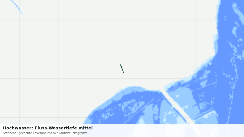 Statische Kartenansicht: Hochwasser: Fluss-Wassertiefe mittel