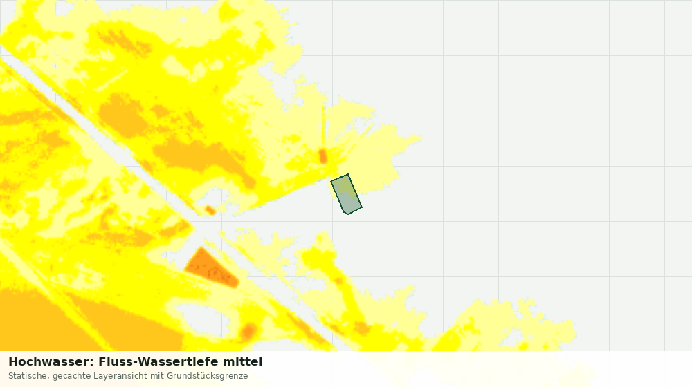 Statische Kartenansicht: Hochwasser: Fluss-Wassertiefe mittel