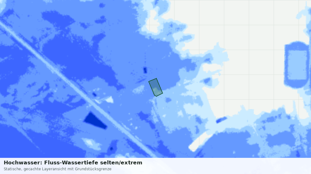 Statische Kartenansicht: Hochwasser: Fluss-Wassertiefe selten/extrem