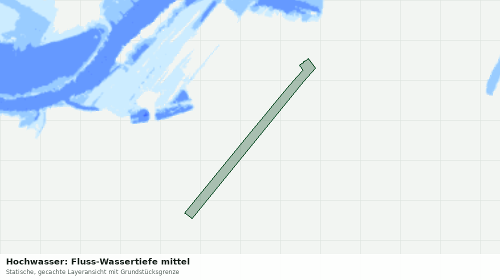 Statische Kartenansicht: Hochwasser: Fluss-Wassertiefe mittel