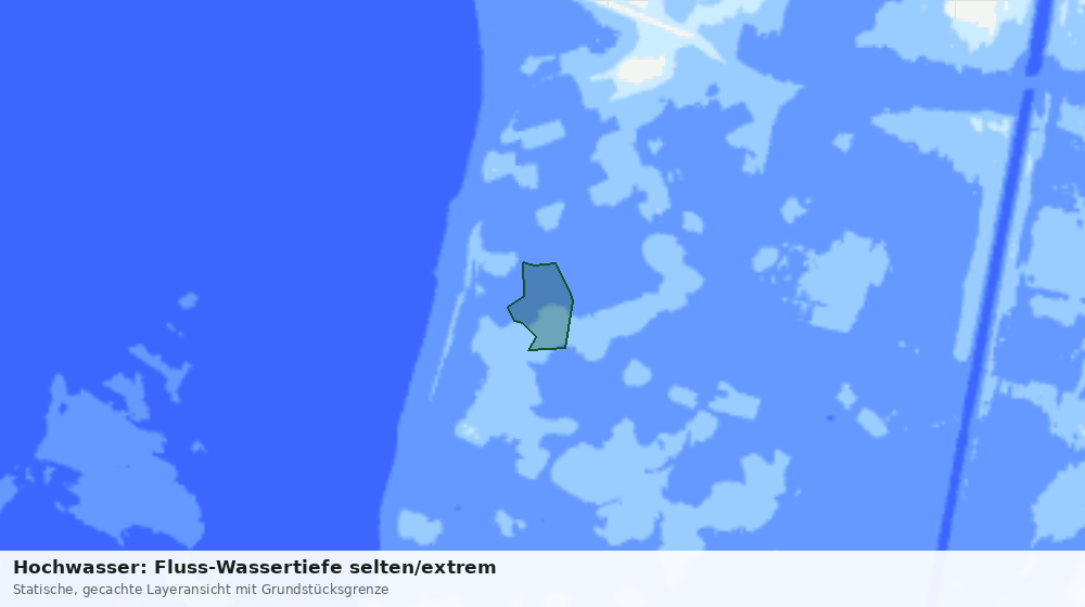 Statische Kartenansicht: Hochwasser: Fluss-Wassertiefe selten/extrem