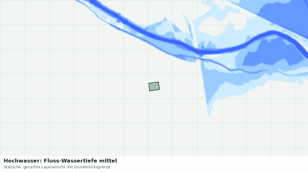 Statische Kartenansicht: Hochwasser: Fluss-Wassertiefe mittel