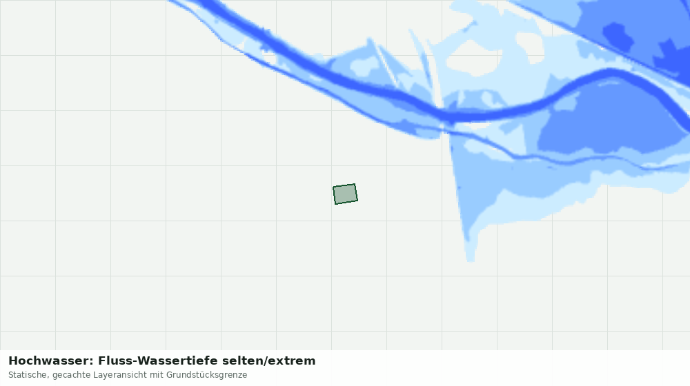 Statische Kartenansicht: Hochwasser: Fluss-Wassertiefe selten/extrem