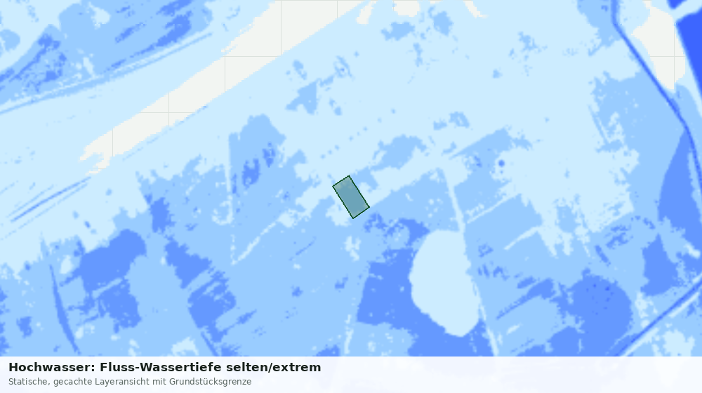 Statische Kartenansicht: Hochwasser: Fluss-Wassertiefe selten/extrem
