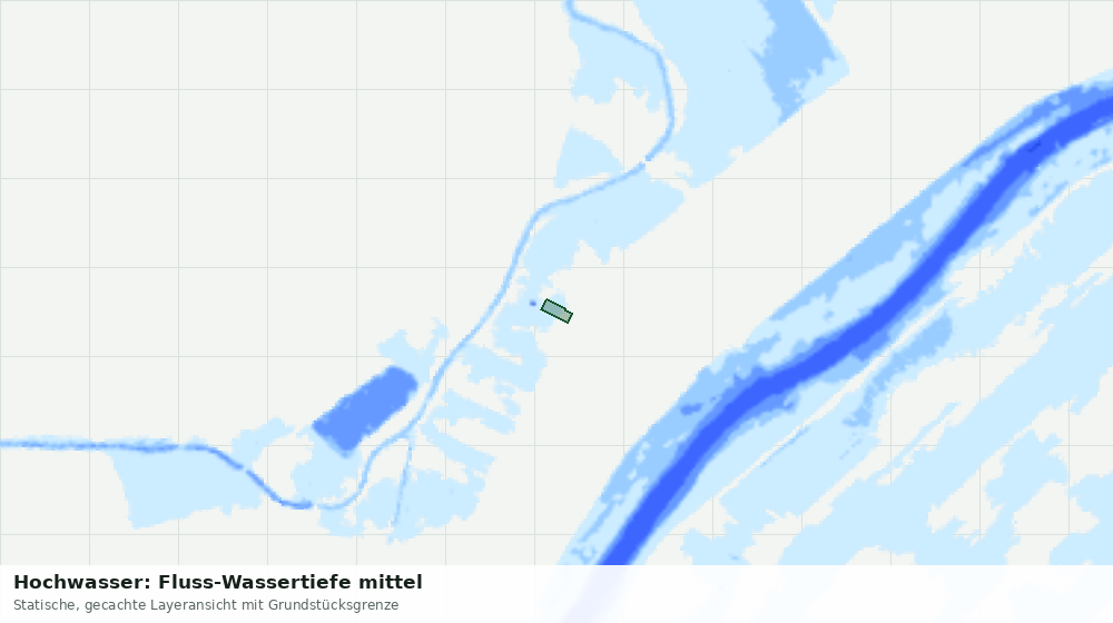 Statische Kartenansicht: Hochwasser: Fluss-Wassertiefe mittel