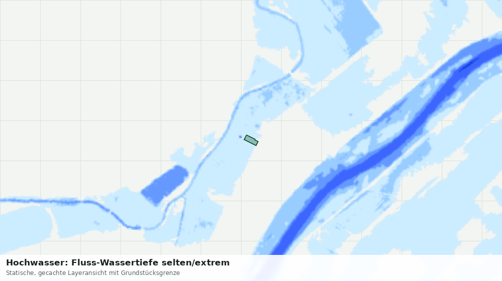 Statische Kartenansicht: Hochwasser: Fluss-Wassertiefe selten/extrem