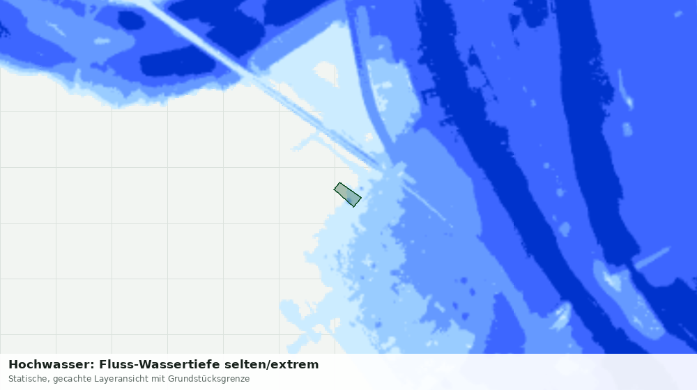 Statische Kartenansicht: Hochwasser: Fluss-Wassertiefe selten/extrem