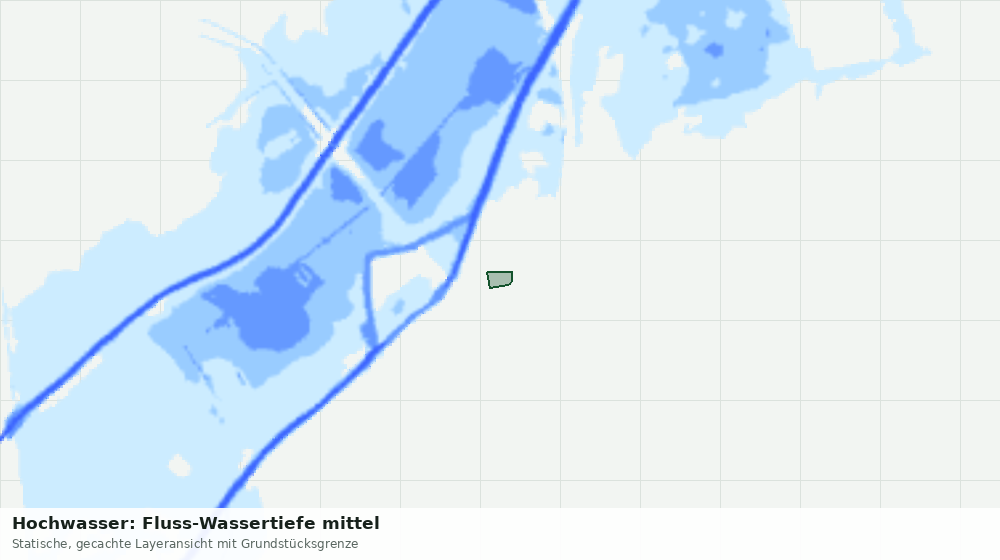 Statische Kartenansicht: Hochwasser: Fluss-Wassertiefe mittel