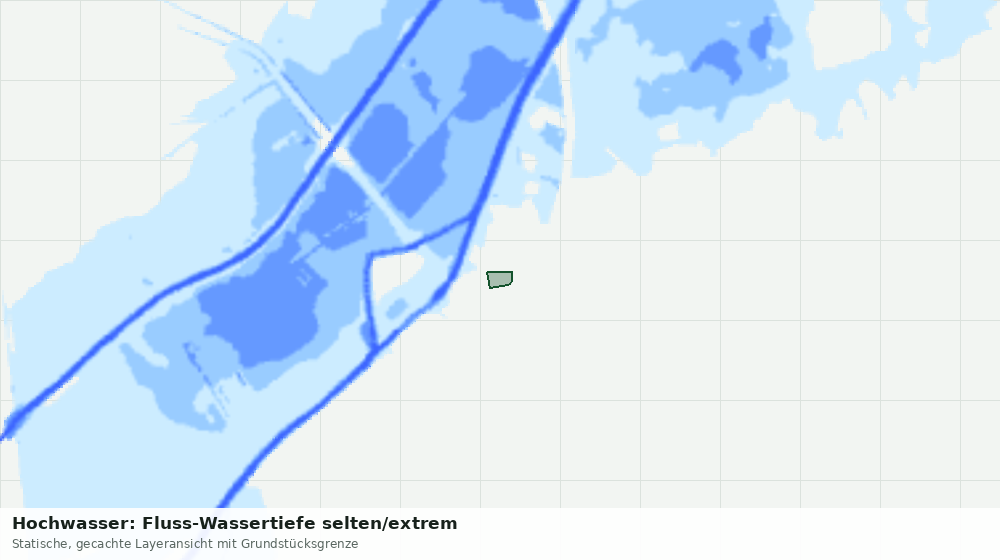 Statische Kartenansicht: Hochwasser: Fluss-Wassertiefe selten/extrem