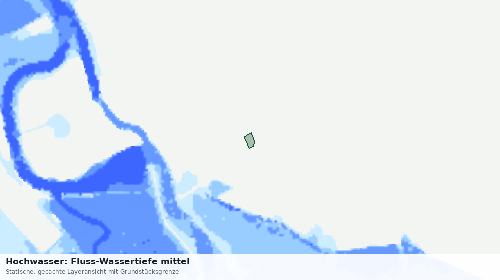Statische Kartenansicht: Hochwasser: Fluss-Wassertiefe mittel