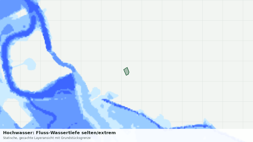 Statische Kartenansicht: Hochwasser: Fluss-Wassertiefe selten/extrem