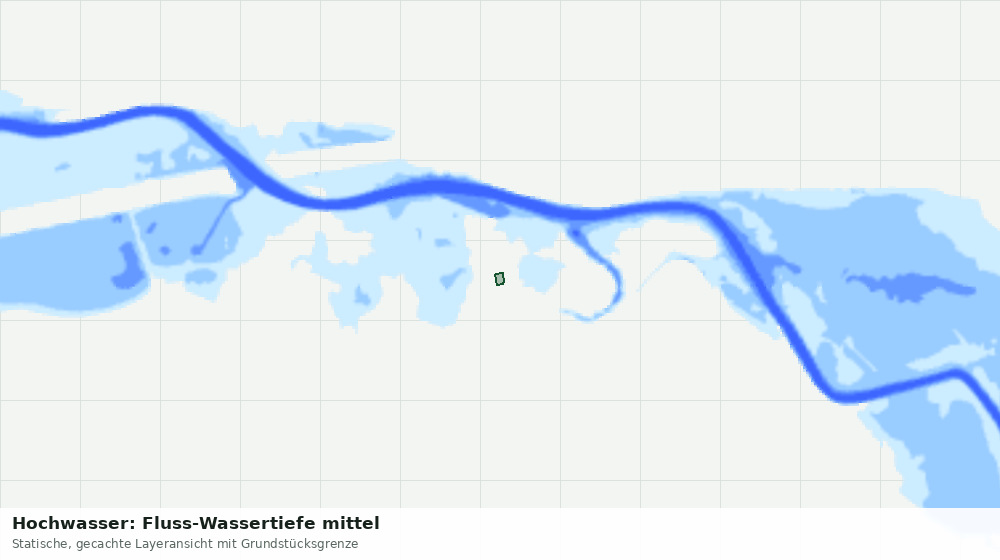 Statische Kartenansicht: Hochwasser: Fluss-Wassertiefe mittel