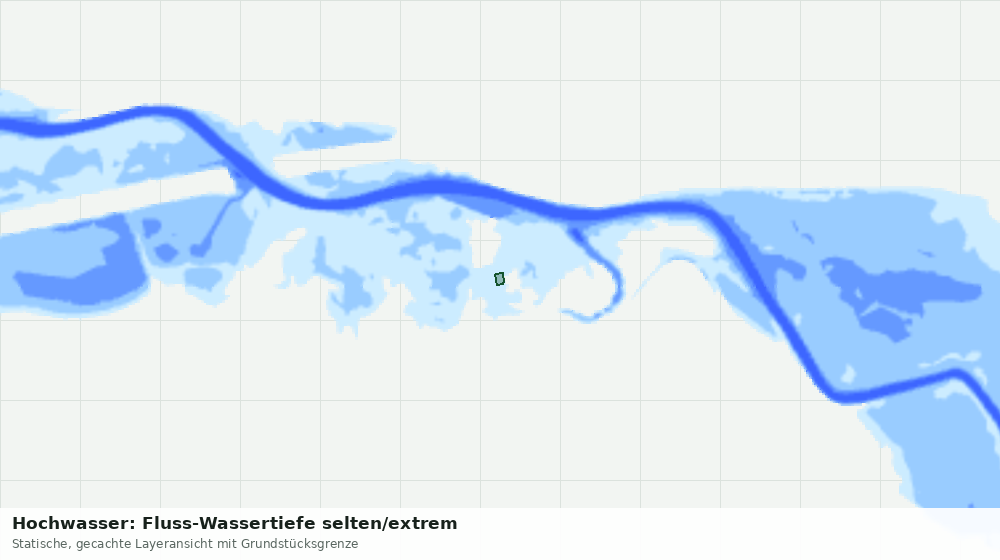 Statische Kartenansicht: Hochwasser: Fluss-Wassertiefe selten/extrem