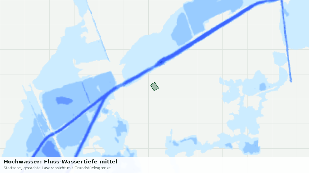 Statische Kartenansicht: Hochwasser: Fluss-Wassertiefe mittel