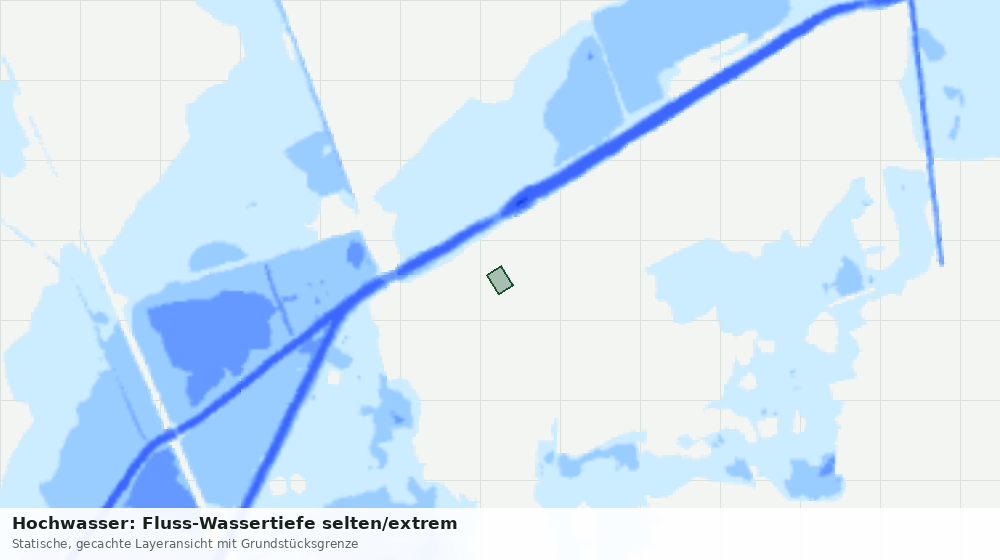 Statische Kartenansicht: Hochwasser: Fluss-Wassertiefe selten/extrem