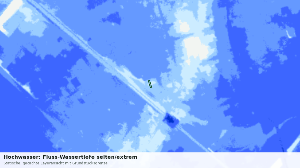Statische Kartenansicht: Hochwasser: Fluss-Wassertiefe selten/extrem