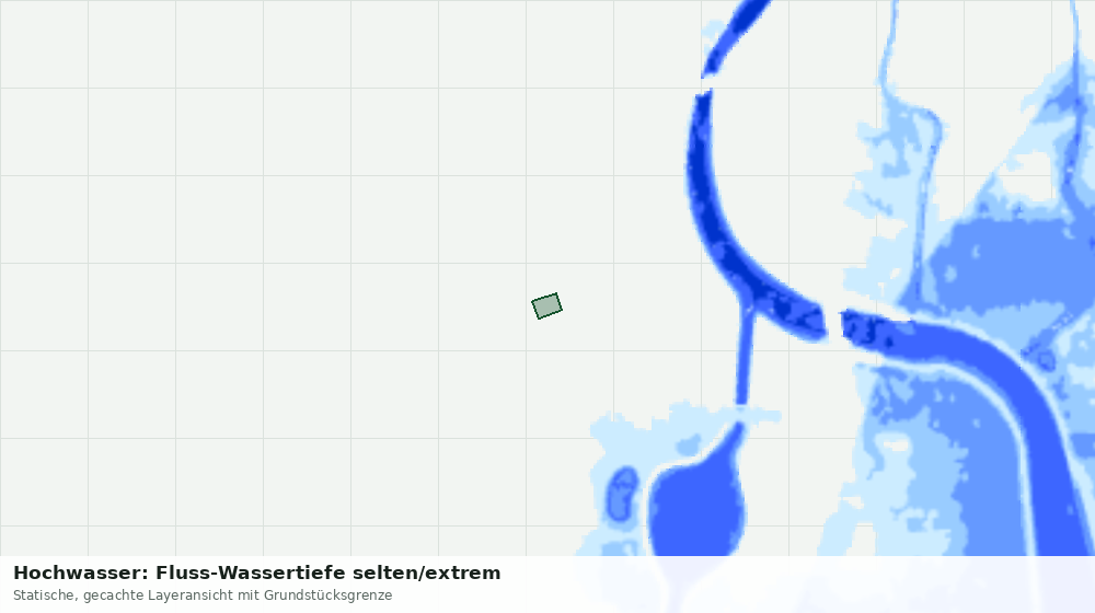 Statische Kartenansicht: Hochwasser: Fluss-Wassertiefe selten/extrem