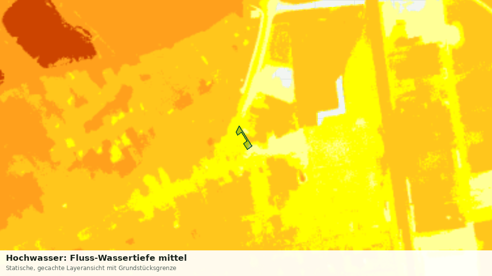 Statische Kartenansicht: Hochwasser: Fluss-Wassertiefe mittel