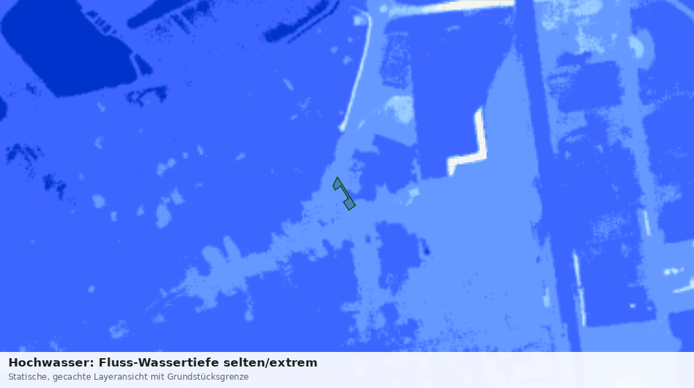 Statische Kartenansicht: Hochwasser: Fluss-Wassertiefe selten/extrem