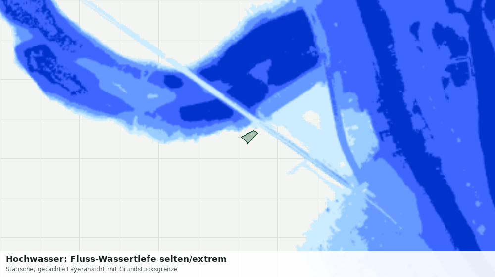 Statische Kartenansicht: Hochwasser: Fluss-Wassertiefe selten/extrem