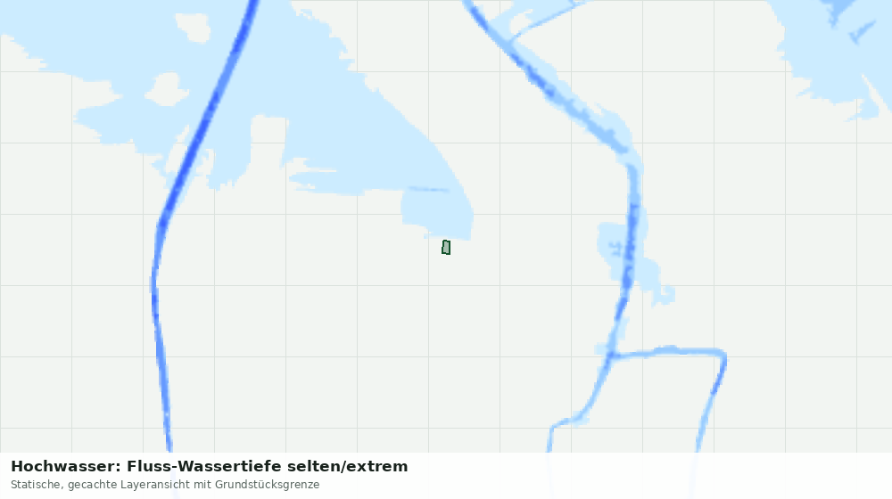 Statische Kartenansicht: Hochwasser: Fluss-Wassertiefe selten/extrem