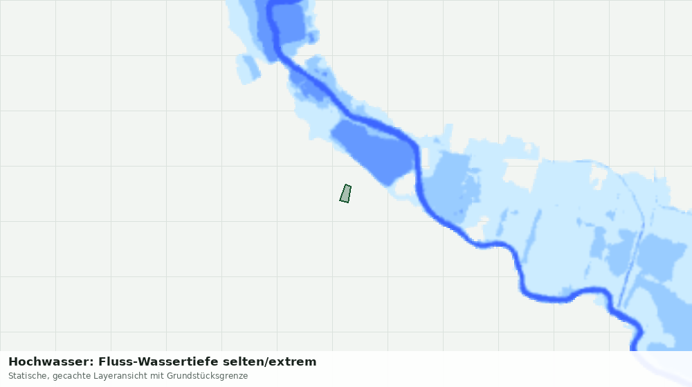 Statische Kartenansicht: Hochwasser: Fluss-Wassertiefe selten/extrem