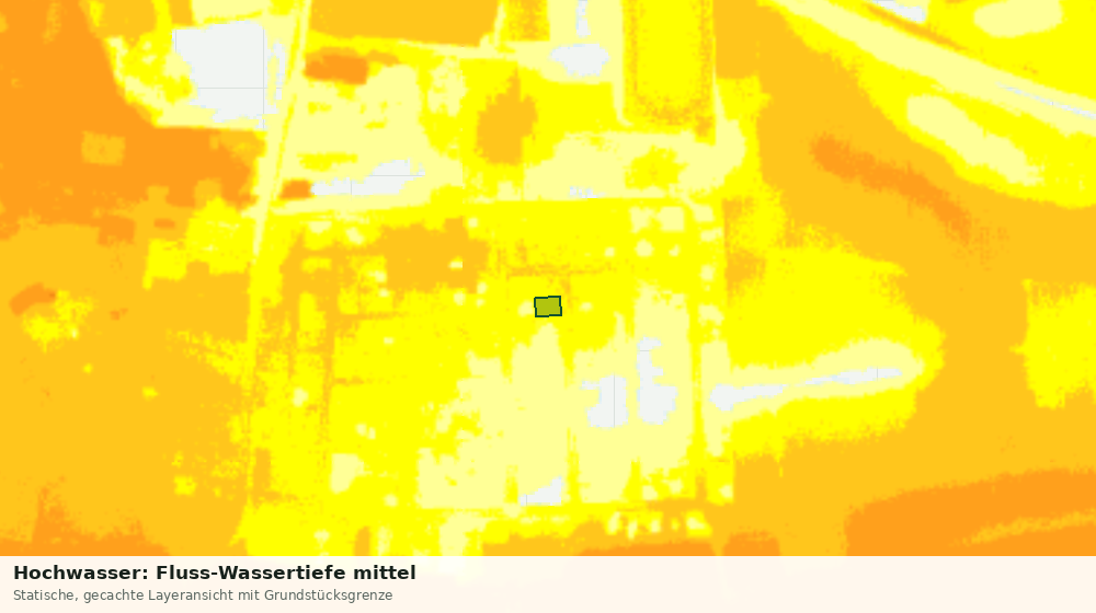 Statische Kartenansicht: Hochwasser: Fluss-Wassertiefe mittel