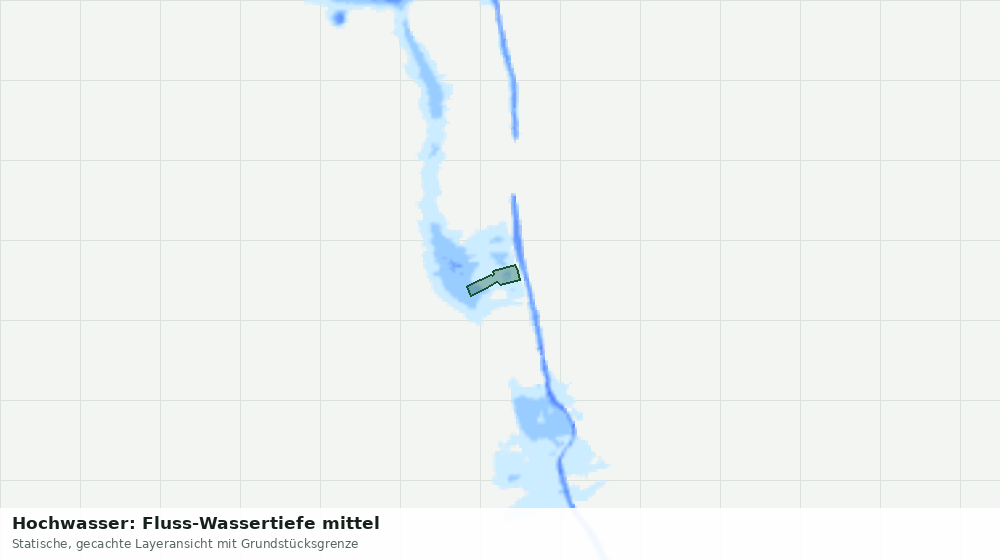Statische Kartenansicht: Hochwasser: Fluss-Wassertiefe mittel