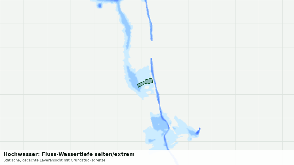 Statische Kartenansicht: Hochwasser: Fluss-Wassertiefe selten/extrem