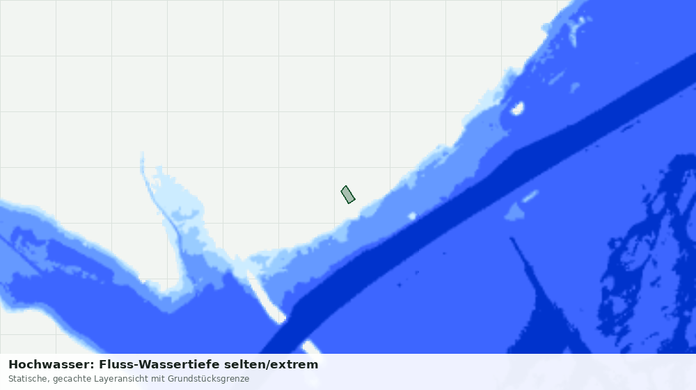 Statische Kartenansicht: Hochwasser: Fluss-Wassertiefe selten/extrem