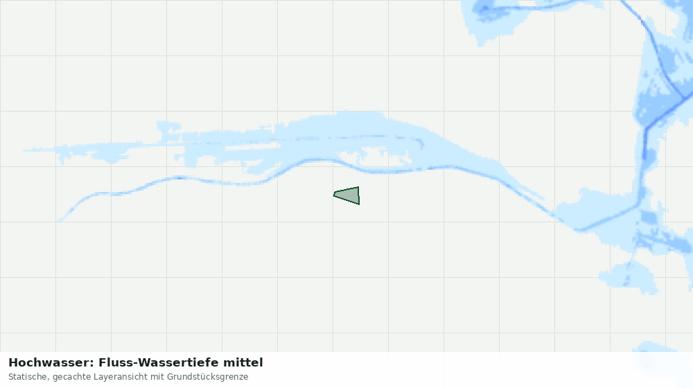 Statische Kartenansicht: Hochwasser: Fluss-Wassertiefe mittel