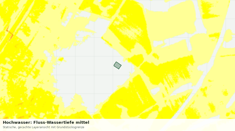 Statische Kartenansicht: Hochwasser: Fluss-Wassertiefe mittel