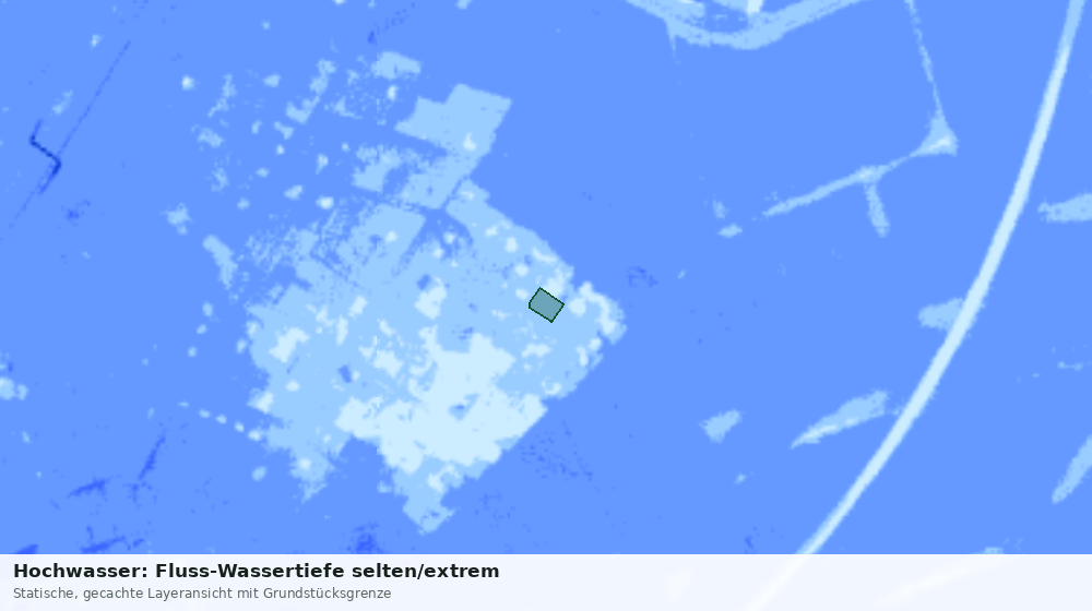 Statische Kartenansicht: Hochwasser: Fluss-Wassertiefe selten/extrem