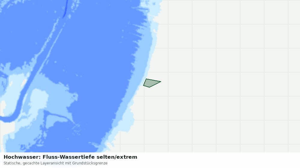 Statische Kartenansicht: Hochwasser: Fluss-Wassertiefe selten/extrem