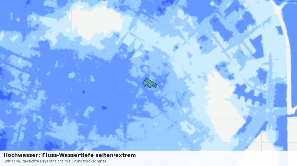 Statische Kartenansicht: Hochwasser: Fluss-Wassertiefe selten/extrem
