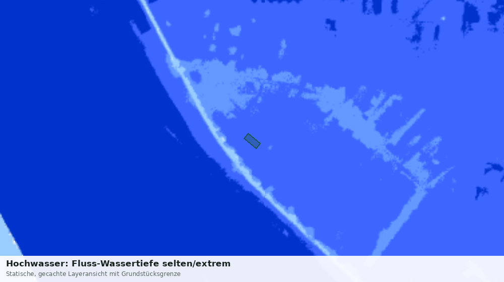 Statische Kartenansicht: Hochwasser: Fluss-Wassertiefe selten/extrem