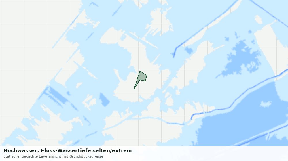 Statische Kartenansicht: Hochwasser: Fluss-Wassertiefe selten/extrem