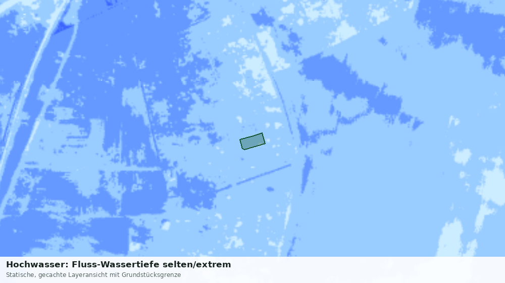 Statische Kartenansicht: Hochwasser: Fluss-Wassertiefe selten/extrem