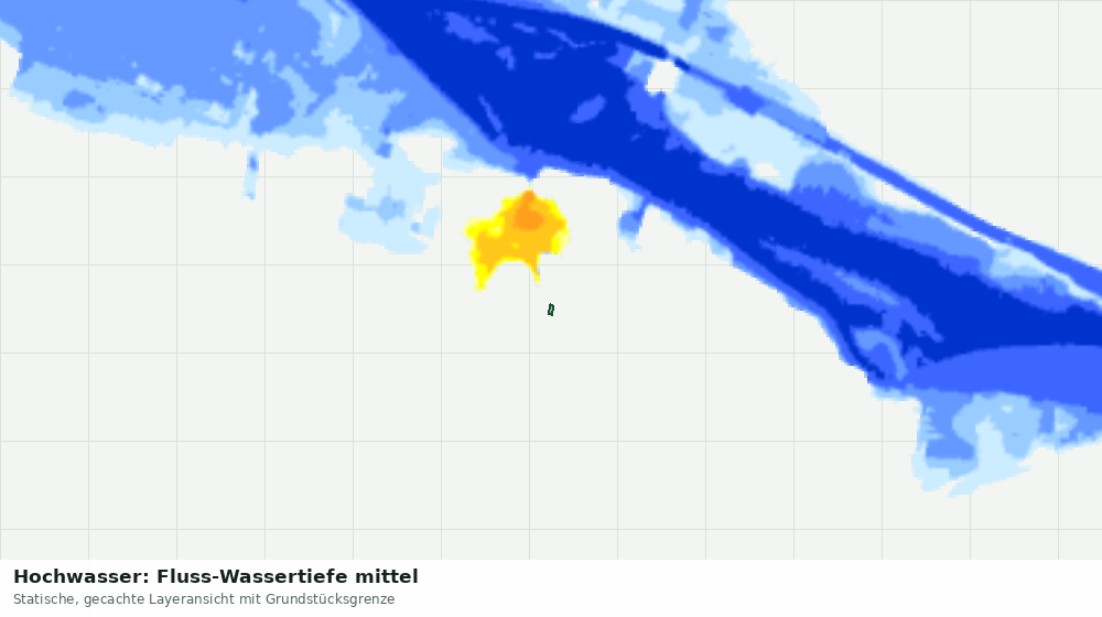 Statische Kartenansicht: Hochwasser: Fluss-Wassertiefe mittel