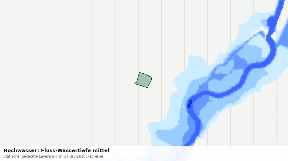 Statische Kartenansicht: Hochwasser: Fluss-Wassertiefe mittel