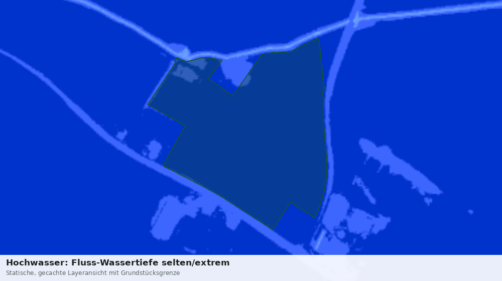 Statische Kartenansicht: Hochwasser: Fluss-Wassertiefe selten/extrem