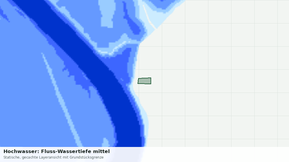 Statische Kartenansicht: Hochwasser: Fluss-Wassertiefe mittel