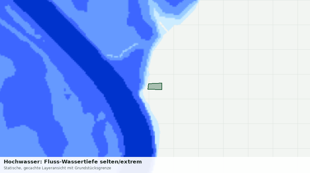 Statische Kartenansicht: Hochwasser: Fluss-Wassertiefe selten/extrem