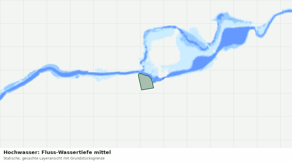 Statische Kartenansicht: Hochwasser: Fluss-Wassertiefe mittel
