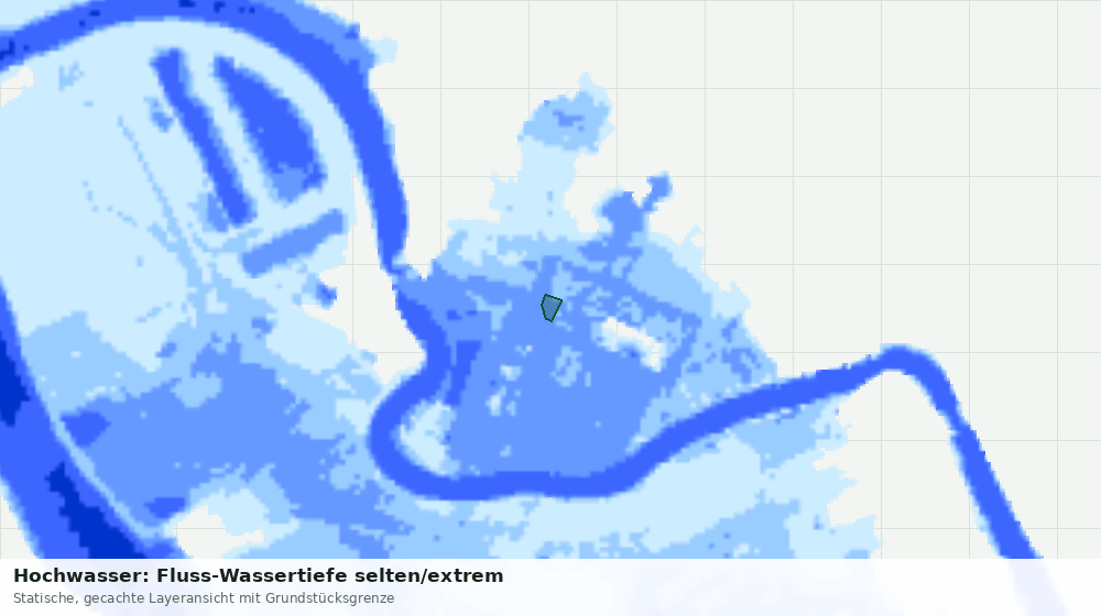 Statische Kartenansicht: Hochwasser: Fluss-Wassertiefe selten/extrem