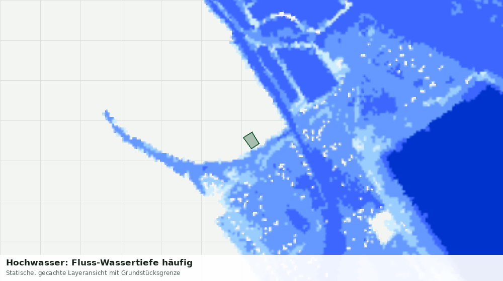 Statische Kartenansicht: Hochwasser: Fluss-Wassertiefe häufig