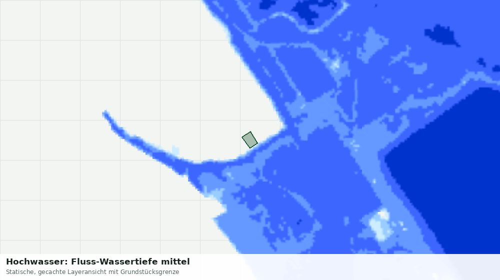 Statische Kartenansicht: Hochwasser: Fluss-Wassertiefe mittel
