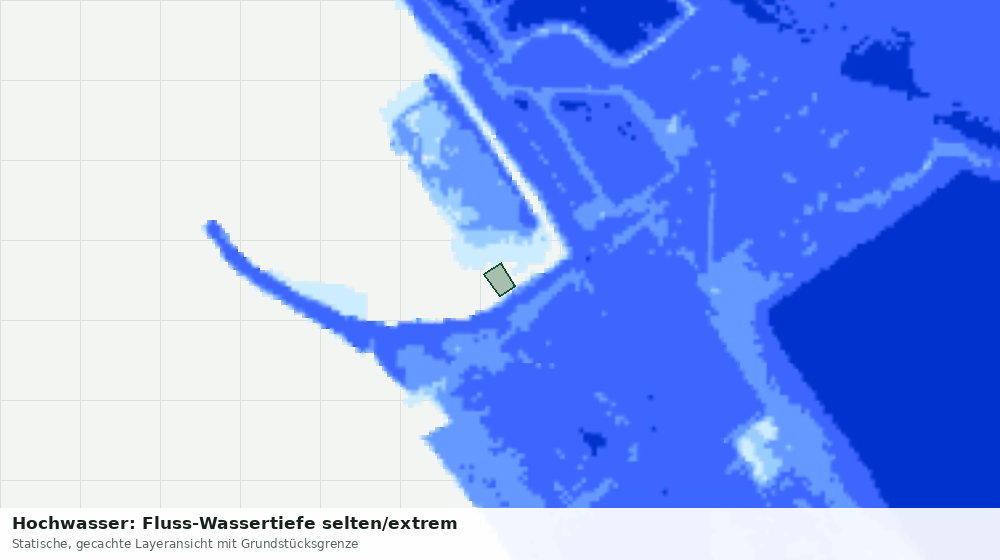 Statische Kartenansicht: Hochwasser: Fluss-Wassertiefe selten/extrem