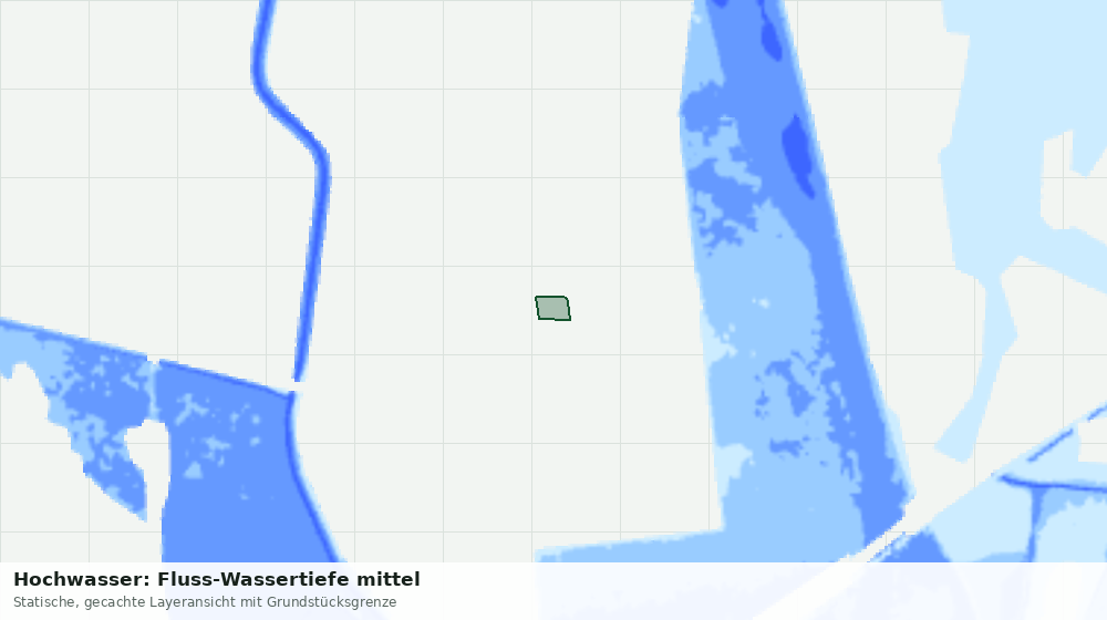 Statische Kartenansicht: Hochwasser: Fluss-Wassertiefe mittel